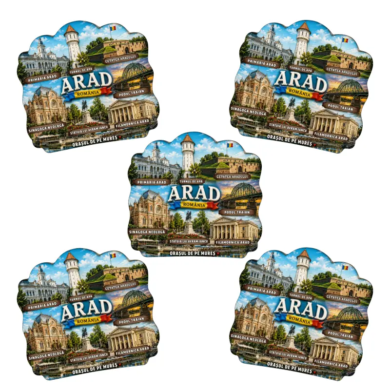Arad, romania, magnet lemn, suvenir gift shop romania, model mgs231